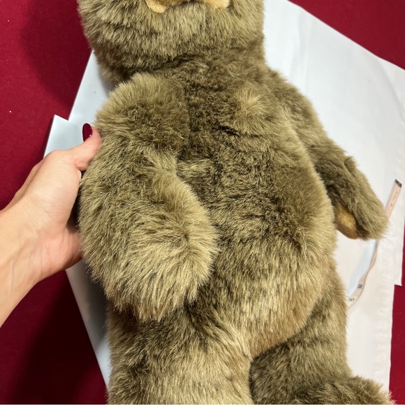 Jumbo TRUDI FUZZY BROWN 21” Teddy BEAR STAND UP Stuffed Animal Plush ITALY DAKIN - Picture 16 of 16